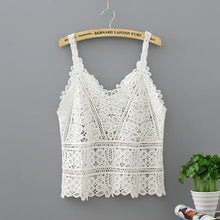 Load image into Gallery viewer, Cotton Crochet Tank Top Sexy Knitted Hollow Out Vest Crop Top Women Femme Vintage Backless Camisole Female 2023 Summer Clothes
