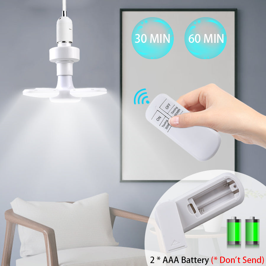 Remote control for light bulb or fan