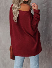 Load image into Gallery viewer, New knitted bat long-sleeved solid color top women&#39;s