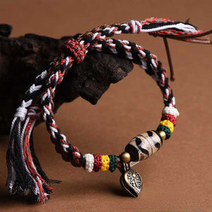 Tibetan Handwoven Bracelet Hand Rope Cultural and Fashionable Simple Buddha Bead Bracelet