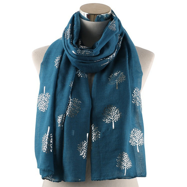 Leaf Mulberry Tree Hot Silver Scarf Fashion Versatile Shawl