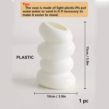 Load image into Gallery viewer, 1PC Plastic Spiral White Vase Nordic Creative Flower Arrangement Container For Kitchen Living Bedroom Home Decoration Ornament
