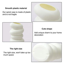 Load image into Gallery viewer, 1PC Plastic Spiral White Vase Nordic Creative Flower Arrangement Container For Kitchen Living Bedroom Home Decoration Ornament