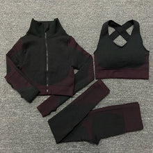 Load image into Gallery viewer, 2/3PCS Seamless Women Yoga Set Workout Sportswear Gym Clothing Fitness Long Sleeve Crop Top High Waist Leggings Sports Suits