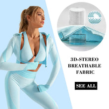 Load image into Gallery viewer, 2/3PCS Seamless Women Yoga Set Workout Sportswear Gym Clothing Fitness Long Sleeve Crop Top High Waist Leggings Sports Suits
