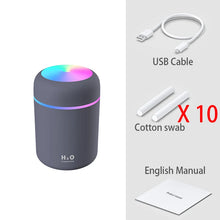 Load image into Gallery viewer, 300ml H2O Air Humidifier Portable Mini USB Aroma Diffuser With Cool Mist For Bedroom Home Car Plants Purifier Humificador