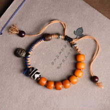 Load image into Gallery viewer, Tibetan Style Woven Bracelet, Agate, Bead, Cotton Thread, Bracelet Headgear, Minority Ethnic Style Couple Bracelet Gift