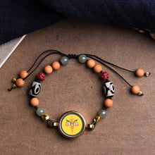 Load image into Gallery viewer, Tibetan Zakiram Thangka Pendant Hand-painted Thangka Five-way God of Wealth, Eye-catching and Multi-treasure Bracelets for Men and Women.