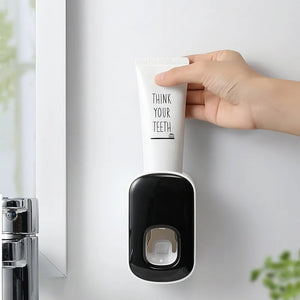 Automatic Toothpaste Dispenser Toothpaste Squeezer Dustproof Toothbrush Holder Wall Mount Home Bathroom Accessories Set