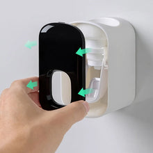 Load image into Gallery viewer, Automatic Toothpaste Dispenser Toothpaste Squeezer Dustproof Toothbrush Holder Wall Mount Home Bathroom Accessories Set