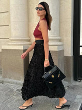 Load image into Gallery viewer, Bornladies Winter Red Fashion Long Petal Skirt Women's Design Inspired Evening Gown Elegant Lady Unique High Waisted Skirt