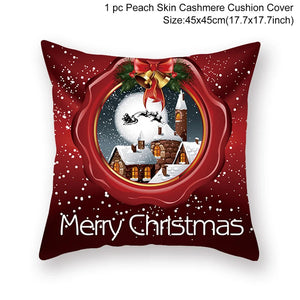 Christmas Cushion Cover Merry Christmas Decorations for Home Christmas Ornament Navidad Noel Xmas Gifts Happy New Year