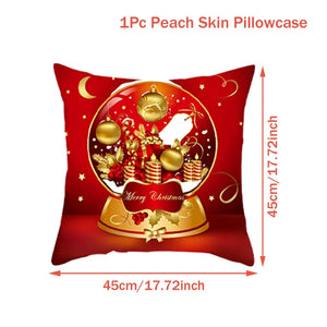 Christmas Cushion Cover Merry Christmas Decorations for Home Christmas Ornament Navidad Noel Xmas Gifts Happy New Year