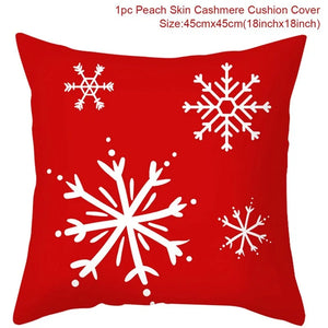 Christmas Cushion Cover Merry Christmas Decorations for Home Christmas Ornament Navidad Noel Xmas Gifts Happy New Year