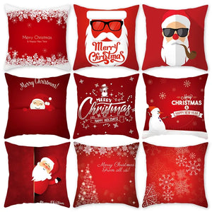 Christmas Cushion Cover Merry Christmas Decorations for Home Christmas Ornament Navidad Noel Xmas Gifts Happy New Year