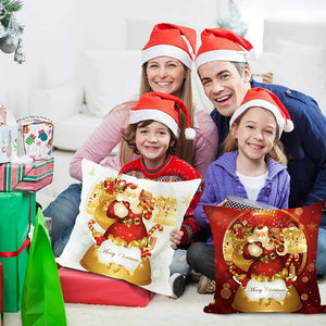 Christmas Cushion Cover Merry Christmas Decorations for Home Christmas Ornament Navidad Noel Xmas Gifts Happy New Year