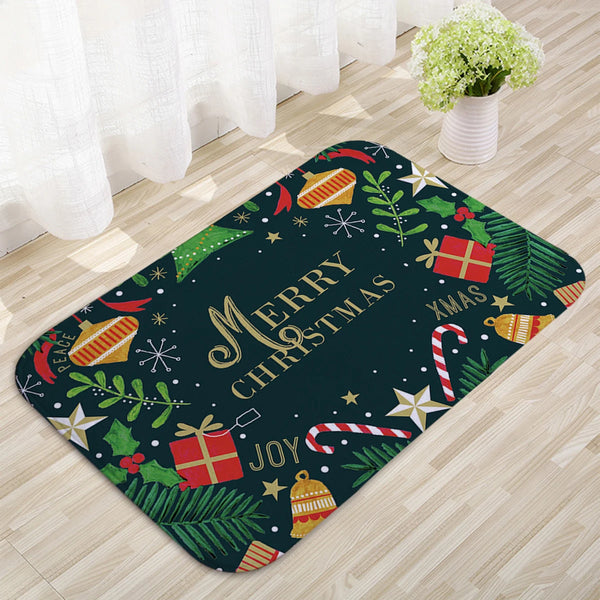 Christmas Door Mat Santa Claus Outdoor Carpet Merry Christmas Decorations For Home 2023 Navidad Xmas Ornament New Year 2024
