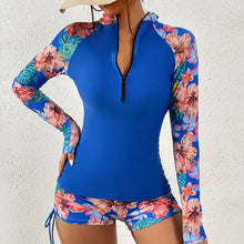 Load image into Gallery viewer, Female Swimsuit With Long Sleeves Swimwear Sports Surfing Tankini Set Beachwear Two-Piece Bathing Suits Pool Women Swimming Suit