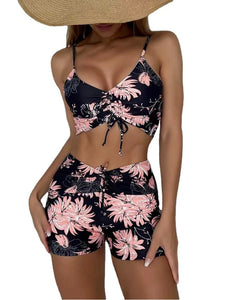 High Waist Bikini Swimsuit Women 2023 Push Up Bikini Floral Swimsuit Print Bikini boxers Swimwear Swim Trunks Bathing Suit