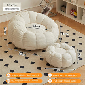 Lazy Sofa Chair balcony Leisure bean bag chair sleep Sofa couches for living with Stool Bedroom Furniture floor Sofa chair