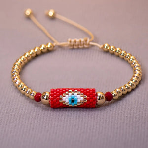 Woven Evil Eye Bracelet Handmade Bohemian Bead Ladies Boho Style Summer Pink For Women Fashion Jewelry Men Ibiza Personalized Braided Rvs Colored Thread Aesthetic Lgbt Turkish Lucky Protection Against Gift