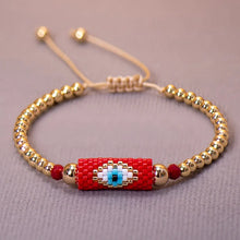 Load image into Gallery viewer, Woven Evil Eye Bracelet Handmade Bohemian Bead Ladies Boho Style Summer Pink For Women Fashion Jewelry Men Ibiza Personalized Braided Rvs Colored Thread Aesthetic Lgbt Turkish Lucky Protection Against Gift