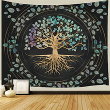 Load image into Gallery viewer, Mysterious Tree of Life Mushroom Forest Tapestry Wall Hanging Fairy Tale Bohemian Psychedelic Home Dormitory Dream Decor