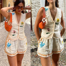 Load image into Gallery viewer, Spring and Summer New Sleeveless Printed Vest Set INS Casual Loose Vacation Two-Piece Set