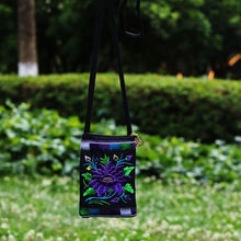 Load image into Gallery viewer, Ethnic Style Tribal Embroidery Flower Crossbody 6.5 Inch Mobile Phone Bag Hanging Neck Mobile Phone Bag
