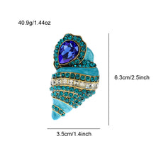 Load image into Gallery viewer, Retro New Style Diamond Inlaid Conch Brooch Huayou Enamel Brooch