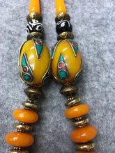 Load image into Gallery viewer, Nepali handmade Tibetan jewelry, vintage ethnic style, trendy fashion, exaggerated large necklace