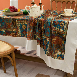 Bohemian Cotton Linen Tablecloth, Living Room, Coffee Table, Household Rectangular Dining Table, Table Mat, Dustproof Tablecloth