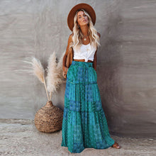 Load image into Gallery viewer, New Bohemian Style Skirt, Loose Fitting Casual High Waisted Long Skirt