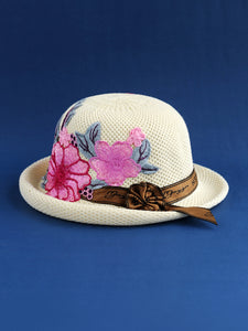New Ethnic Style Embroidery Spring Knitted Fisherman Hat Sunscreen Sunshade Hat Women's Summer Top Hat Tide Versatile Pot Hat