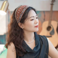 Load image into Gallery viewer, Variable Width Exquisite Embroidery Ethnic Style Headband, Wide Edge Headband Women&#39;s New Model