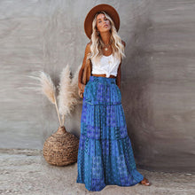 Load image into Gallery viewer, New Bohemian Style Skirt, Loose Fitting Casual High Waisted Long Skirt