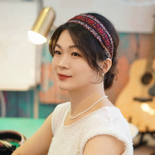 Load image into Gallery viewer, Variable Width Exquisite Embroidery Ethnic Style Headband, Wide Edge Headband Women&#39;s New Model