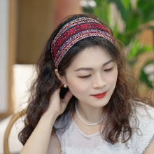 Load image into Gallery viewer, Variable Width Exquisite Embroidery Ethnic Style Headband, Wide Edge Headband Women&#39;s New Model