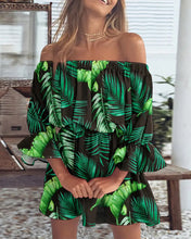 Load image into Gallery viewer, Sexy and Fashionable One Shoulder Printed Dress