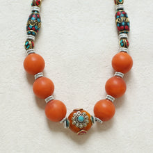 Load image into Gallery viewer, Tibetan Jewelry Necklace, Nepalese Necklace, Tibetan Xizang Beeswax Necklace