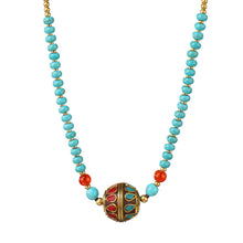 Load image into Gallery viewer, Retro Tibetan Nepalese Bead Necklace Ethnic Style Woven Collar Chain