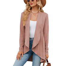 Load image into Gallery viewer, Autumn and Winter New Long sleeved Solid Color Loose Cardigan Top Women&#39;s Knitted Coat