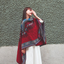 Load image into Gallery viewer, Ethnic Style Retro Totem Warm Shawl Scarf Large Neck Cape