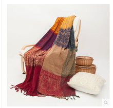 Load image into Gallery viewer, Shawl blanket, sofa towel blanket, bed blanket, bay window mat, chenille jacquard blanket