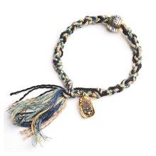 Load image into Gallery viewer, Tibetan dirty rope hand-rubbed cotton bracelet finished hand-woven Tibetan Zakiram hand rope