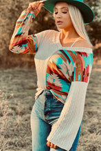 Load image into Gallery viewer, New Knitted T-shirts for Women Splicing Sweaters and Printing Short-sleeved Women.