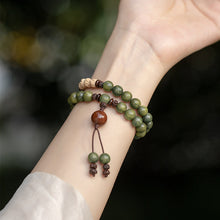 Load image into Gallery viewer, Old material green sandalwood Buddha beads bracelet female forest student sandalwood passion seed bracelet couple ethnic style
