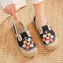Load image into Gallery viewer, Lovely Embroidered Breathable Cloth Shoes Shallow Mouth One Pedal Lazy Knitting Shoes Flat Heel Daily Comfort Women&#39;s Shoes
