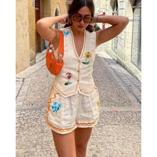 Load image into Gallery viewer, Spring and Summer New Sleeveless Printed Vest Set INS Casual Loose Vacation Two-Piece Set