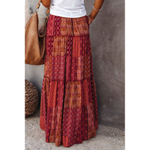 Load image into Gallery viewer, New Bohemian Style Skirt, Loose Fitting Casual High Waisted Long Skirt
